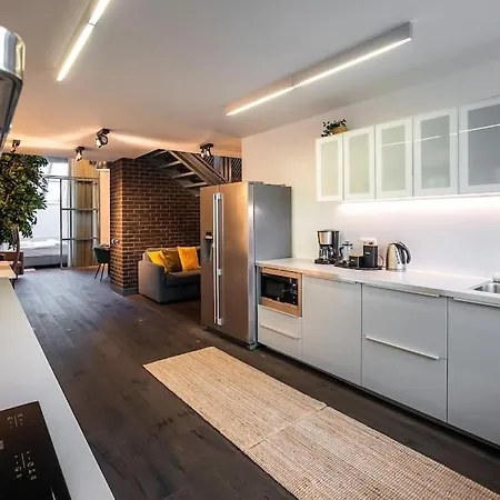 5br+2bath Old Town Loft Luxe Brickhouse, A/c Lägenhet Prag