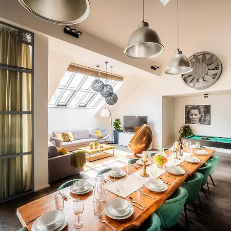 5br+2bath Old Town Loft Luxe Brickhouse, A/c Praga
